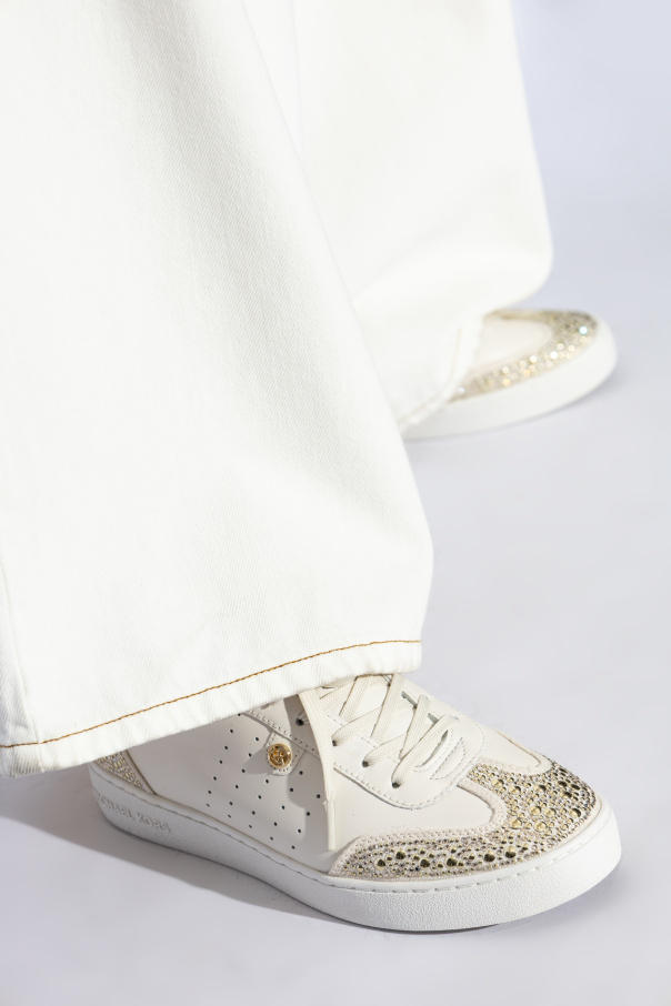 スニーカー Michael Kors Woman Sneakers Silver 43T5JMFS2S 047 Amazon.com | Michael Kors Wilma Color-Block Logo Trainer